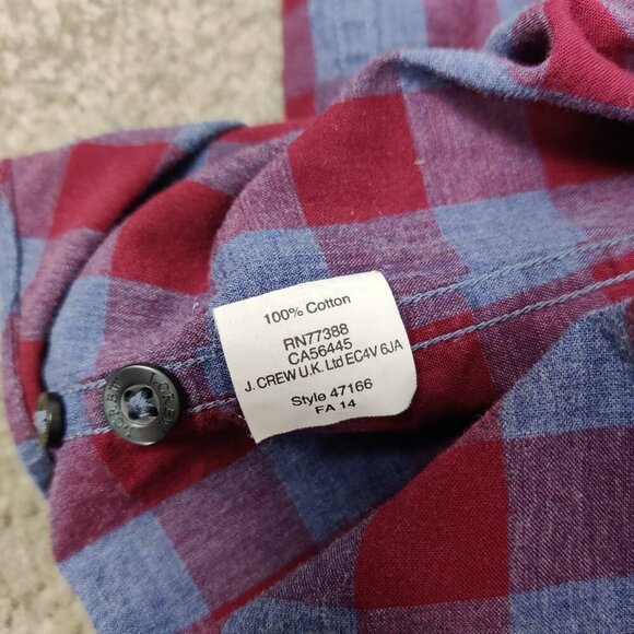 J. Crew Men's Button Down Plaid Shirt Size Large 100% Cotton Old Money - Picture 4 of 7